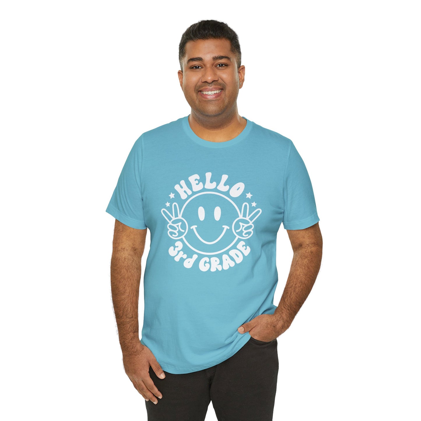 Third Grade Hello Smiley Short Sleeve Tee