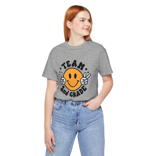 Second Grade Team Smiley Short Sleeve Tee