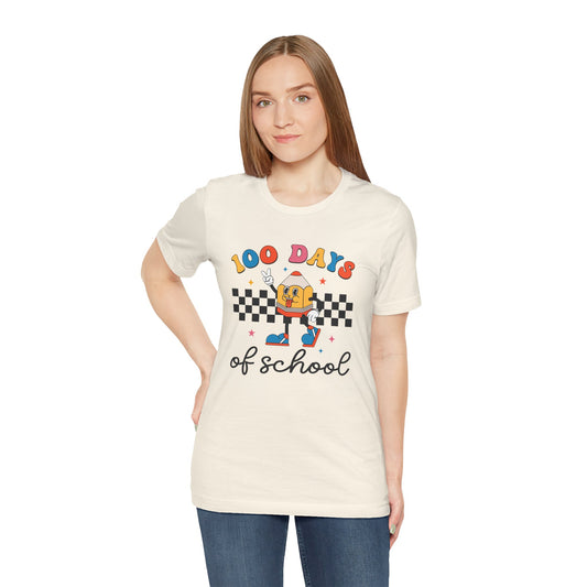 100 Days of School Pencil Short Sleeve Tee