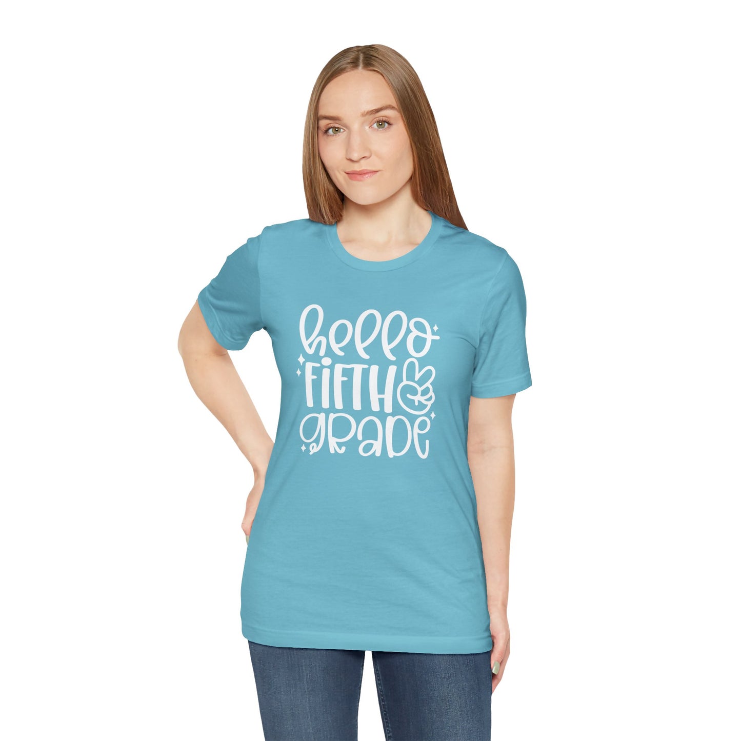 Fifth Grade Hello Peace Short Sleeve Tee