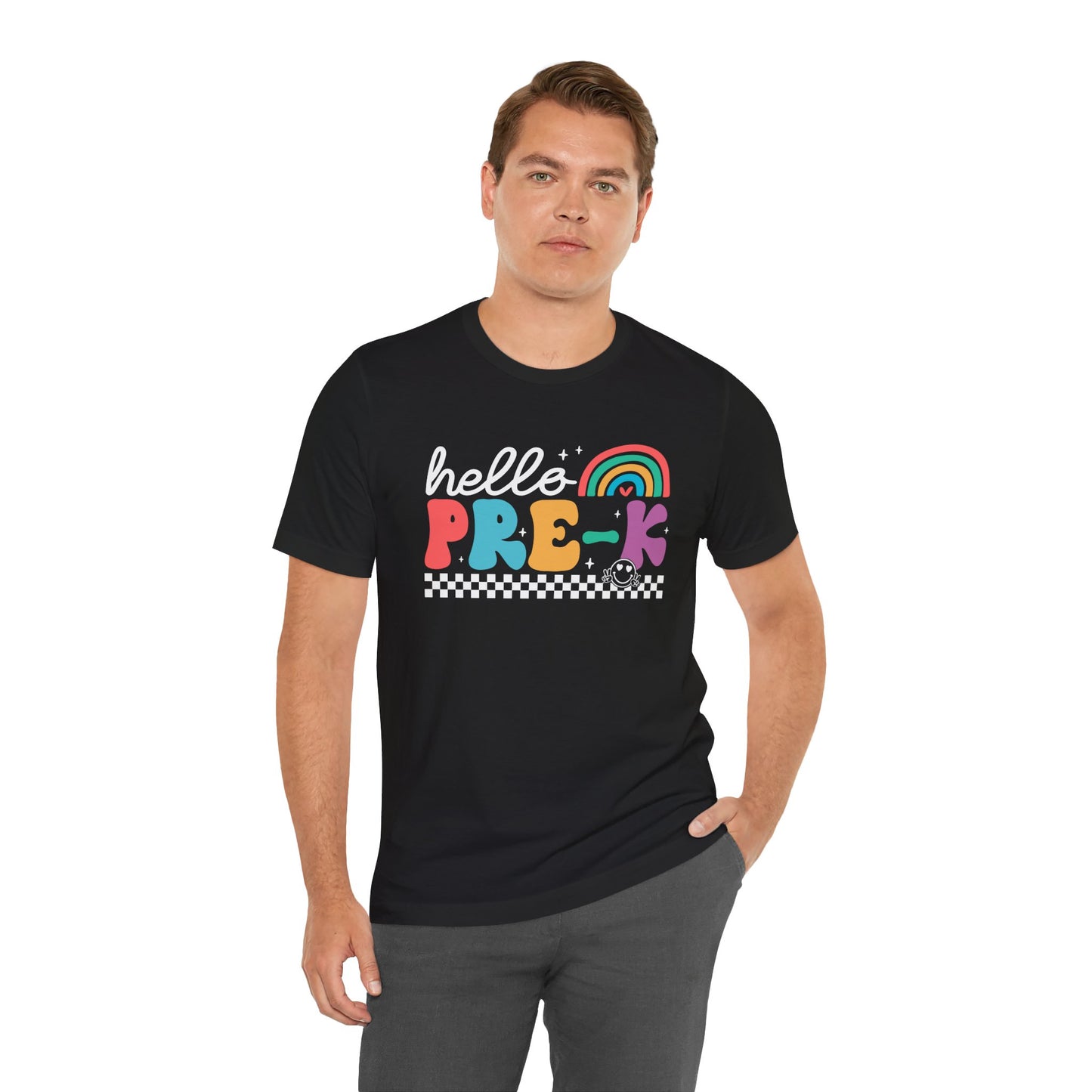 Pre-K Hello Rainbow Short Sleeve Tee