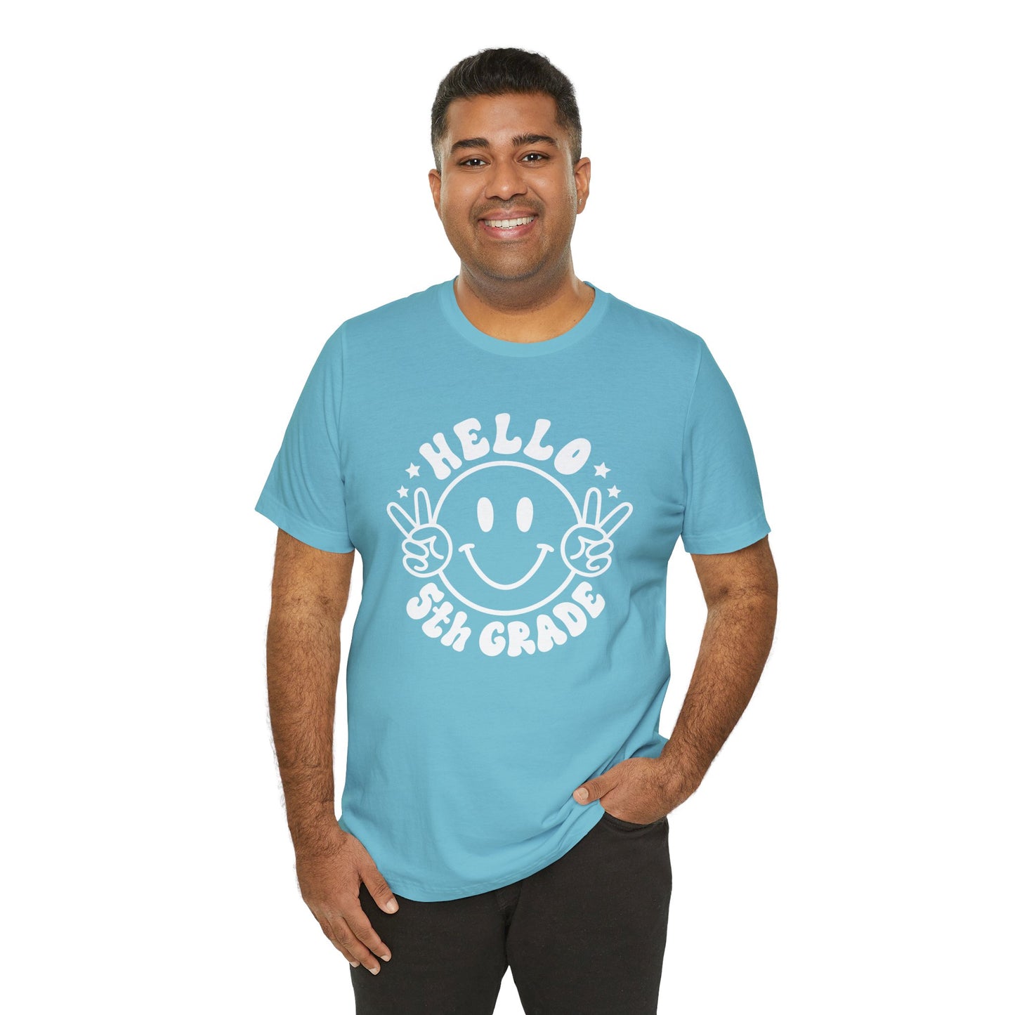 Fifth Grade Hello Smiley Short Sleeve Tee