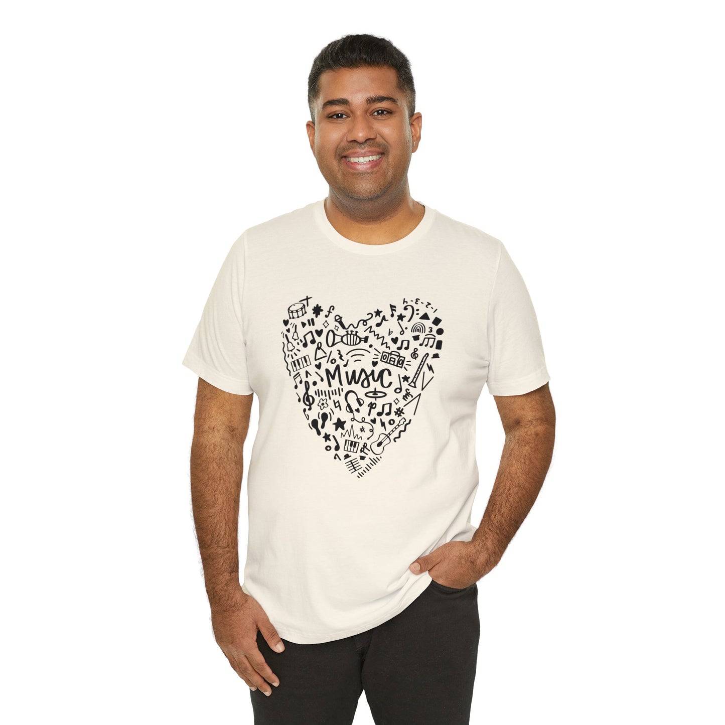 Music Teacher - Heart Short Sleeve Tee