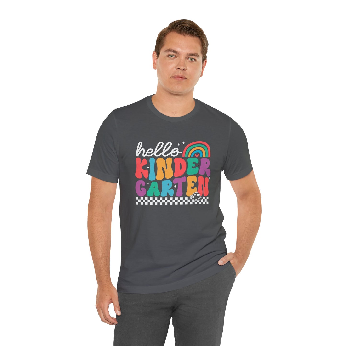 Kindergarten Hello Rainbow Short Sleeve Tee