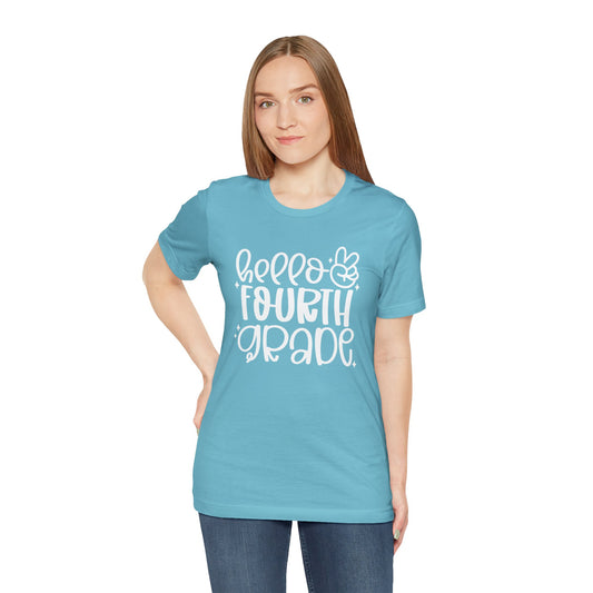 Fourth Grade Hello Peace Short Sleeve Tee