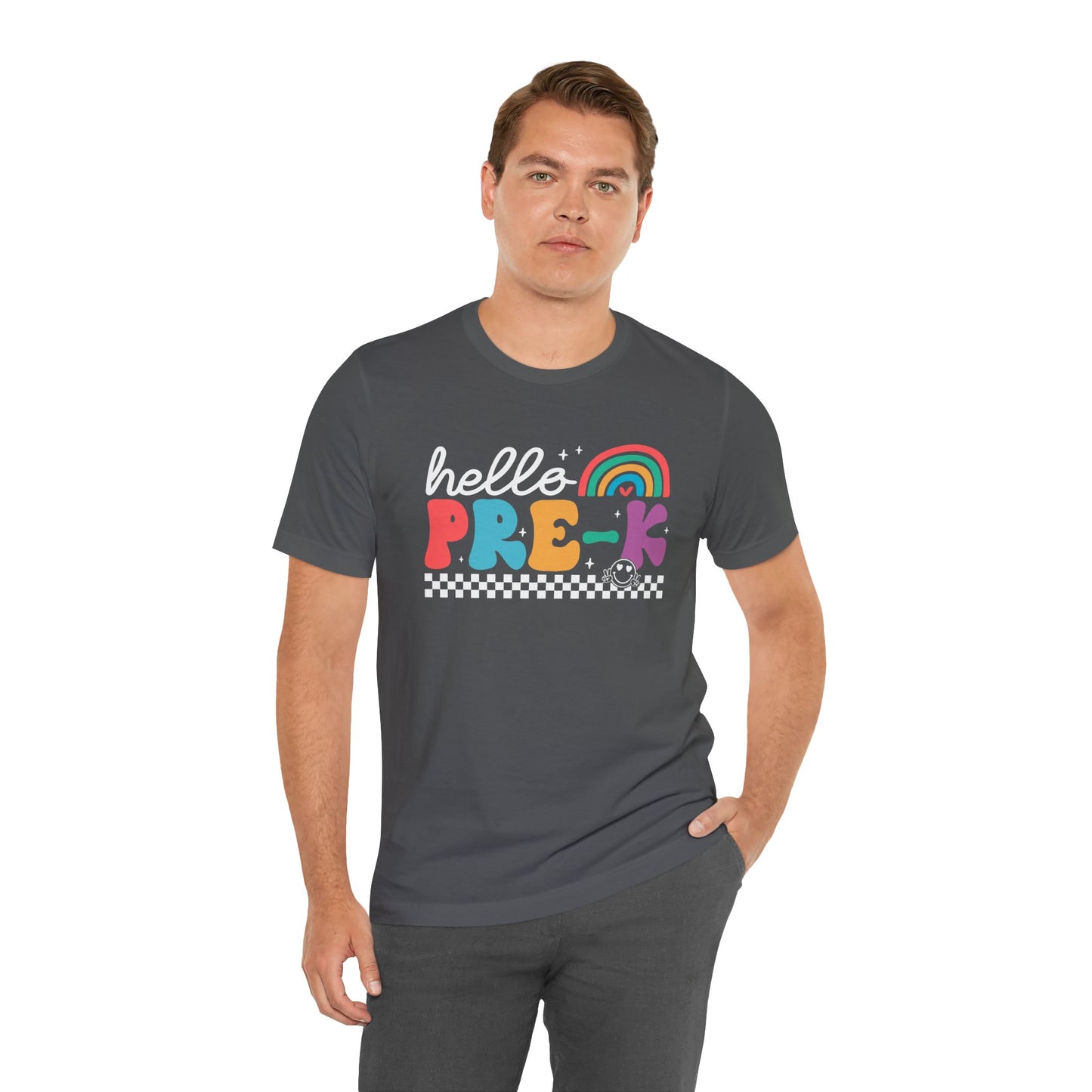 Pre-K Hello Rainbow Short Sleeve Tee