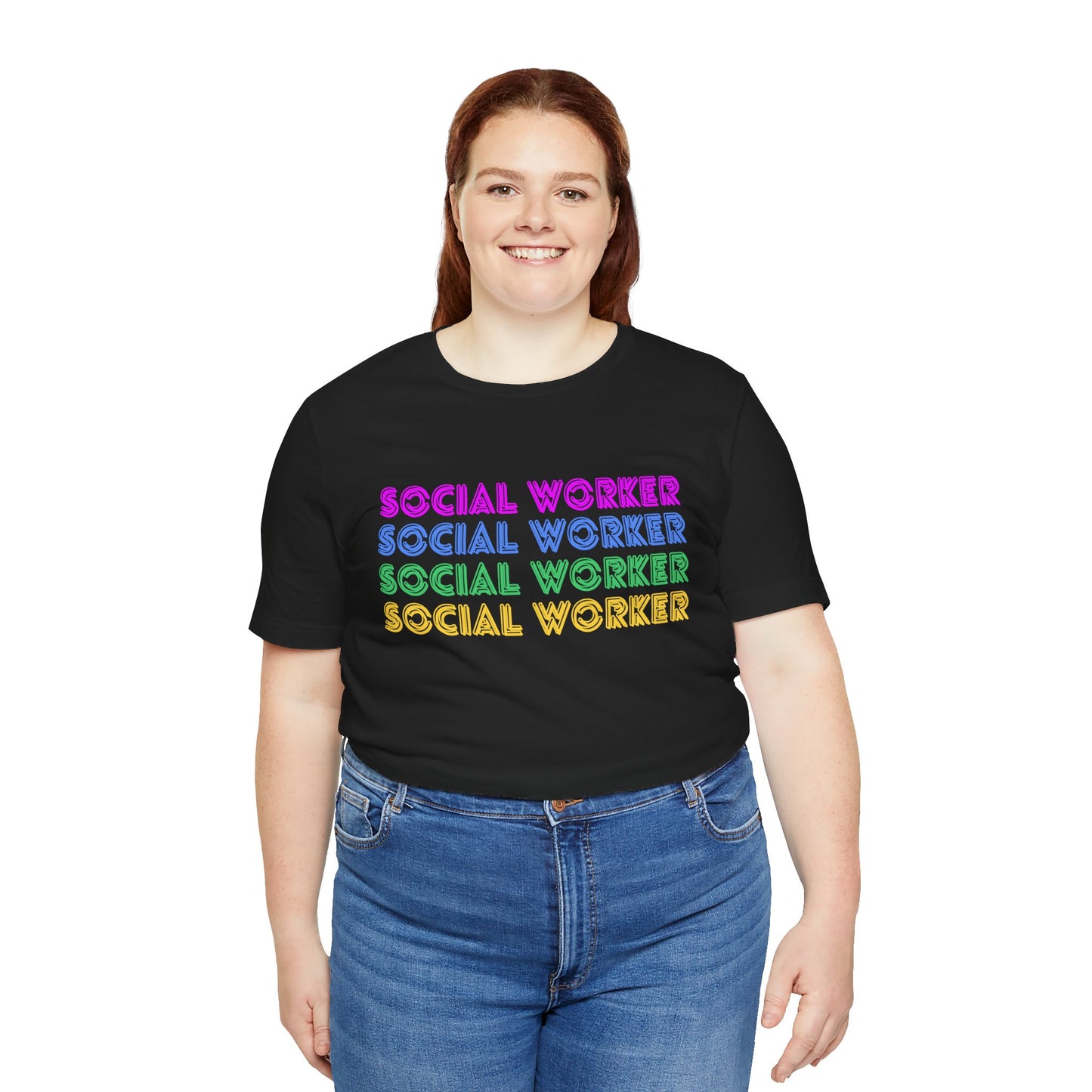 Social Worker Stacked Short Sleeve Tee