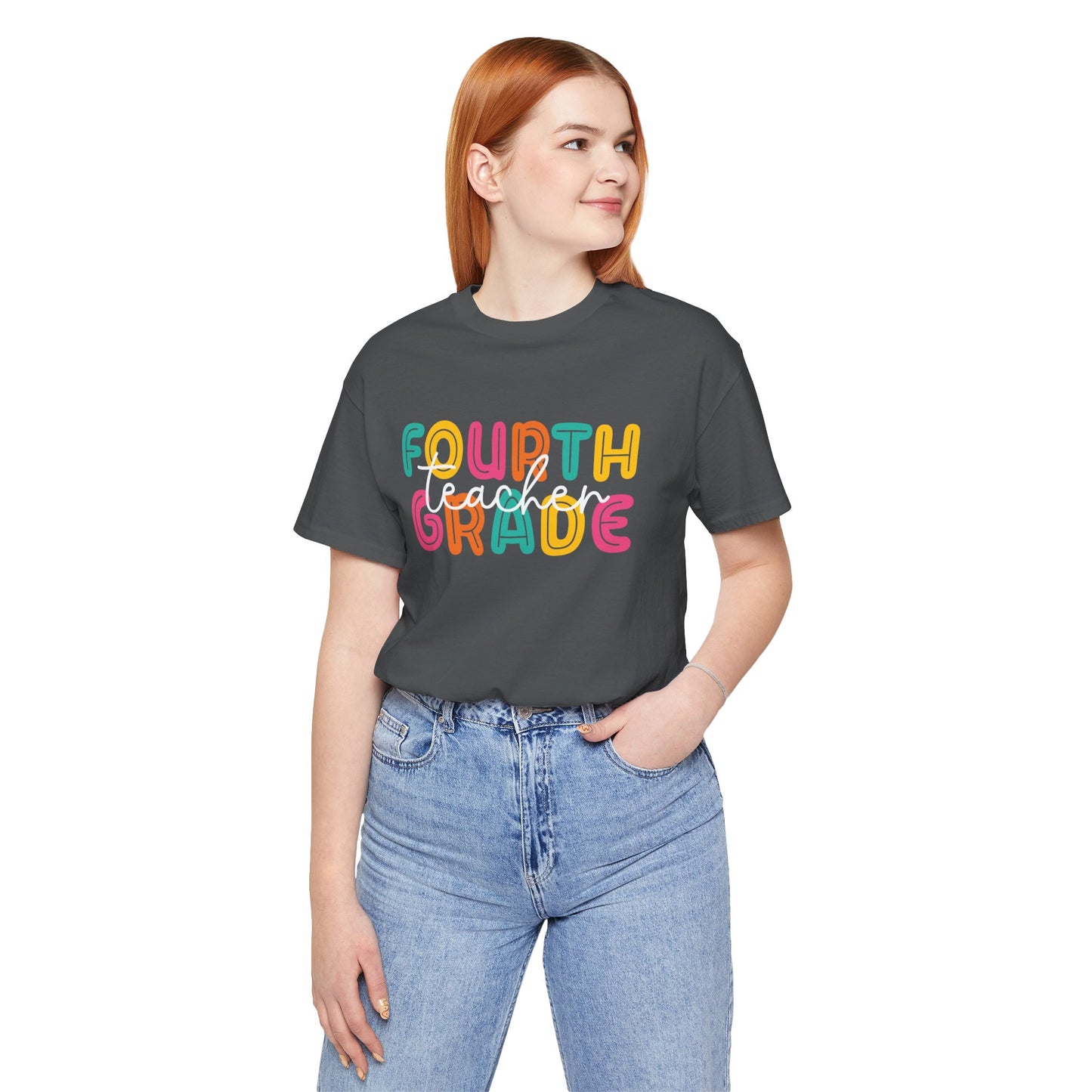 Fourth Grade Teacher Bubble Short Sleeve Tee