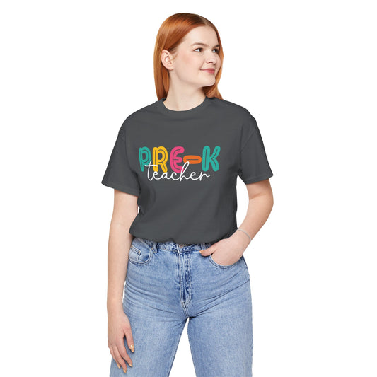 Pre-K Teacher Bubble Short Sleeve Tee