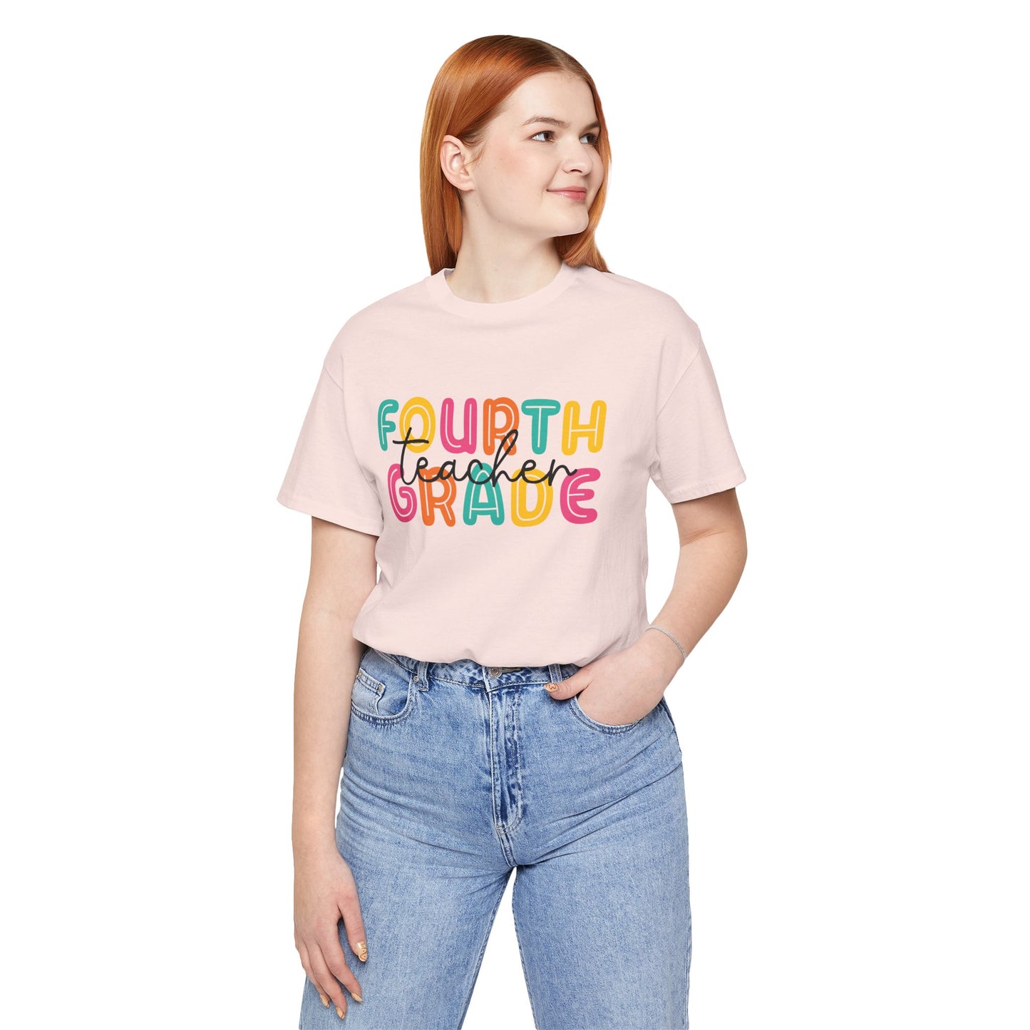 Fourth Grade Teacher Bubble Short Sleeve Tee