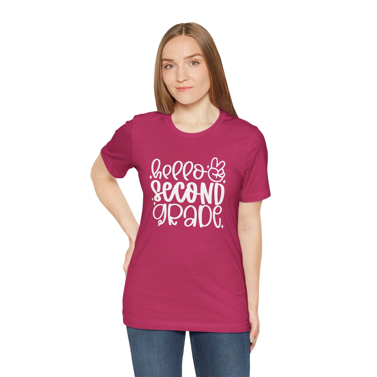 Second Grade Hello Peace Short Sleeve Tee