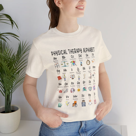 Physical Therapy Alphabet Short Sleeve Tee