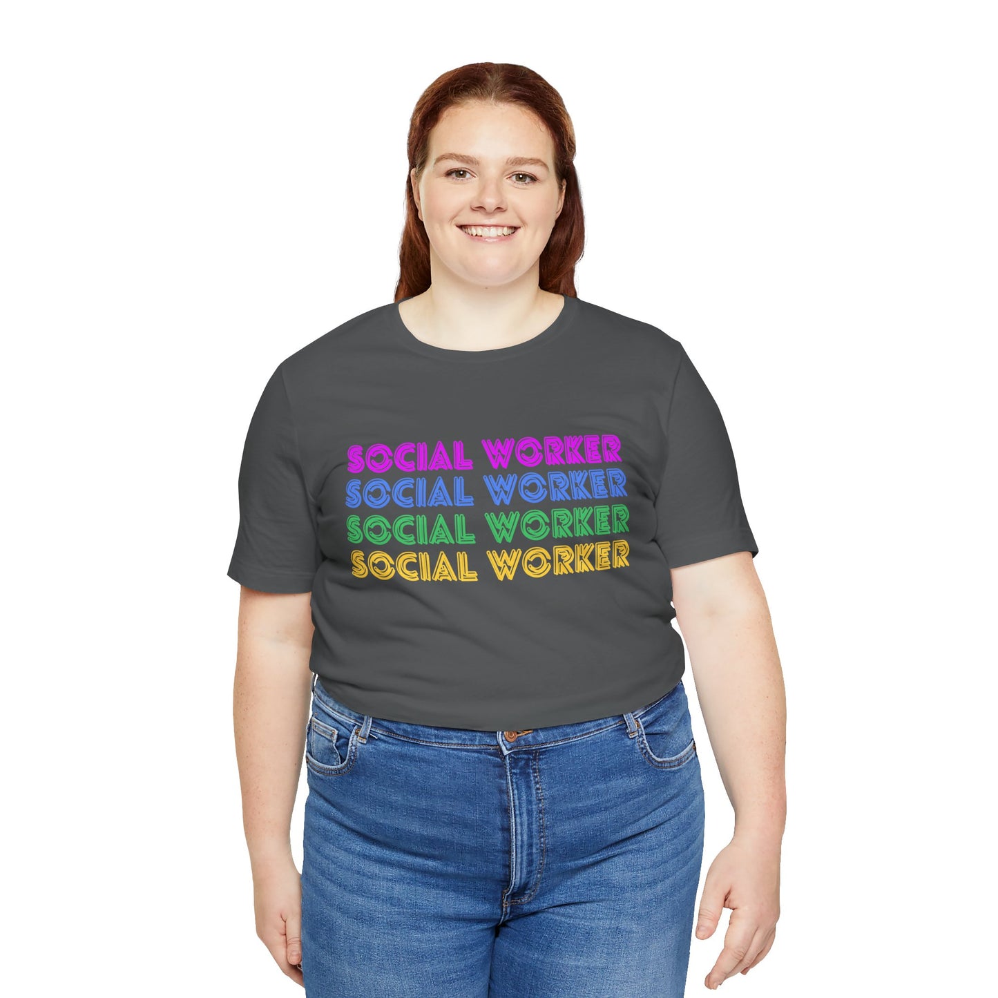 Social Worker Stacked Short Sleeve Tee