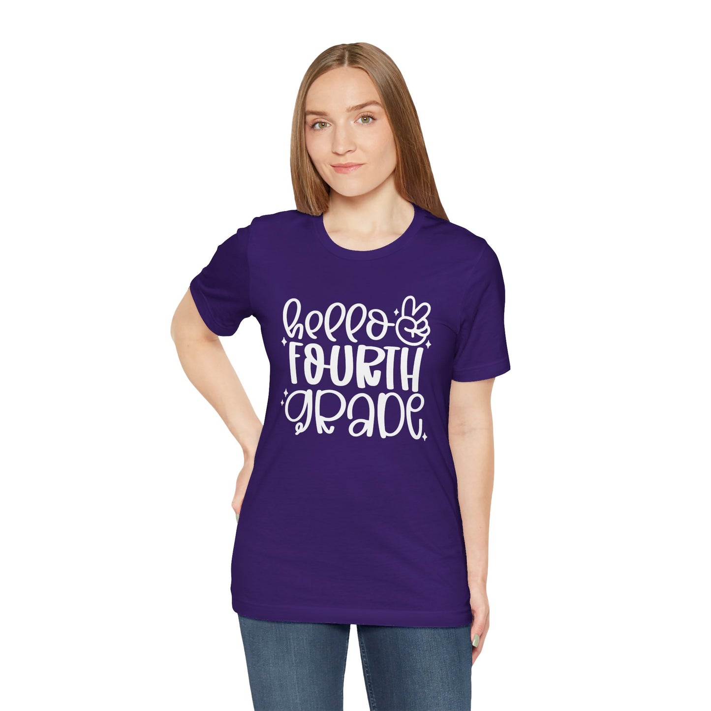 Fourth Grade Hello Peace Short Sleeve Tee