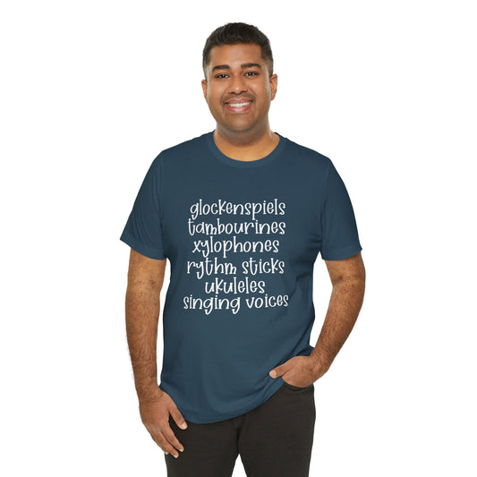 Music Teacher - Instruments Short Sleeve Tee