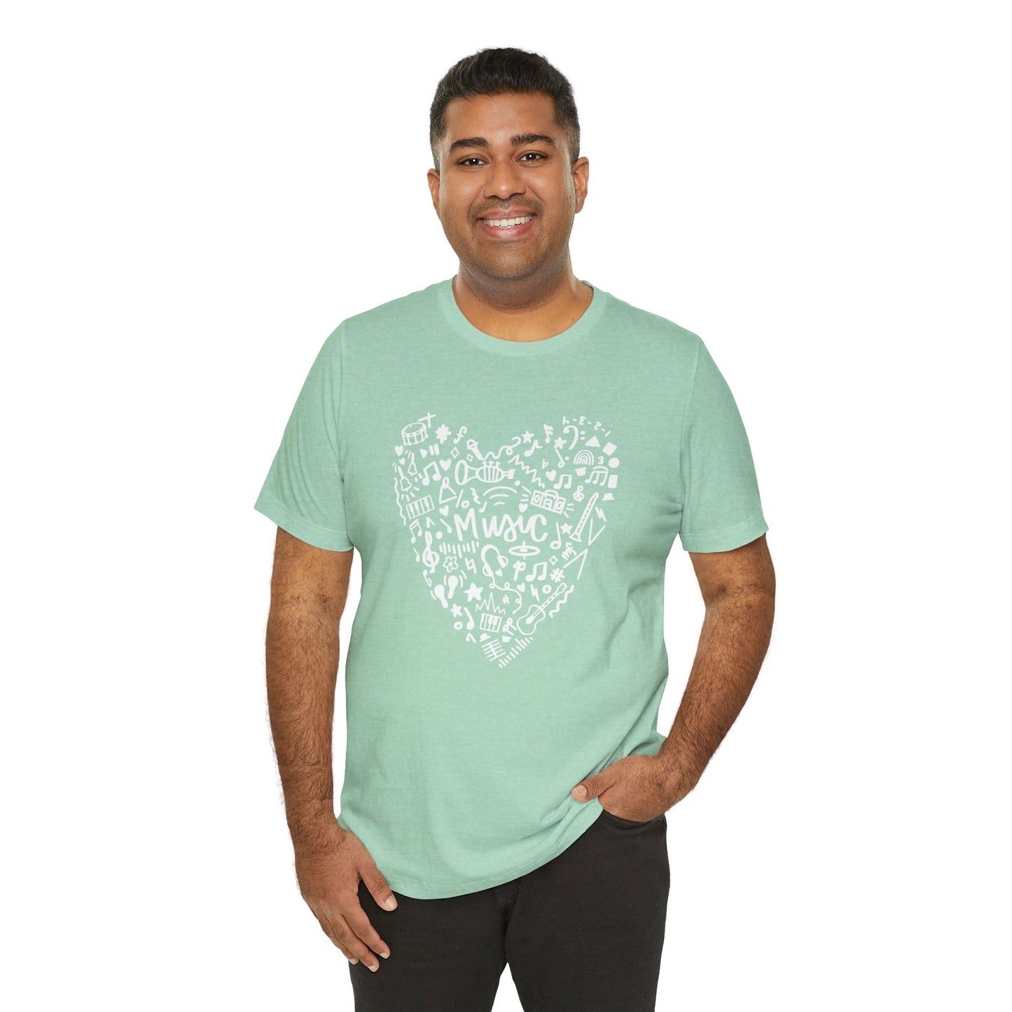 Music Teacher - Heart Short Sleeve Tee