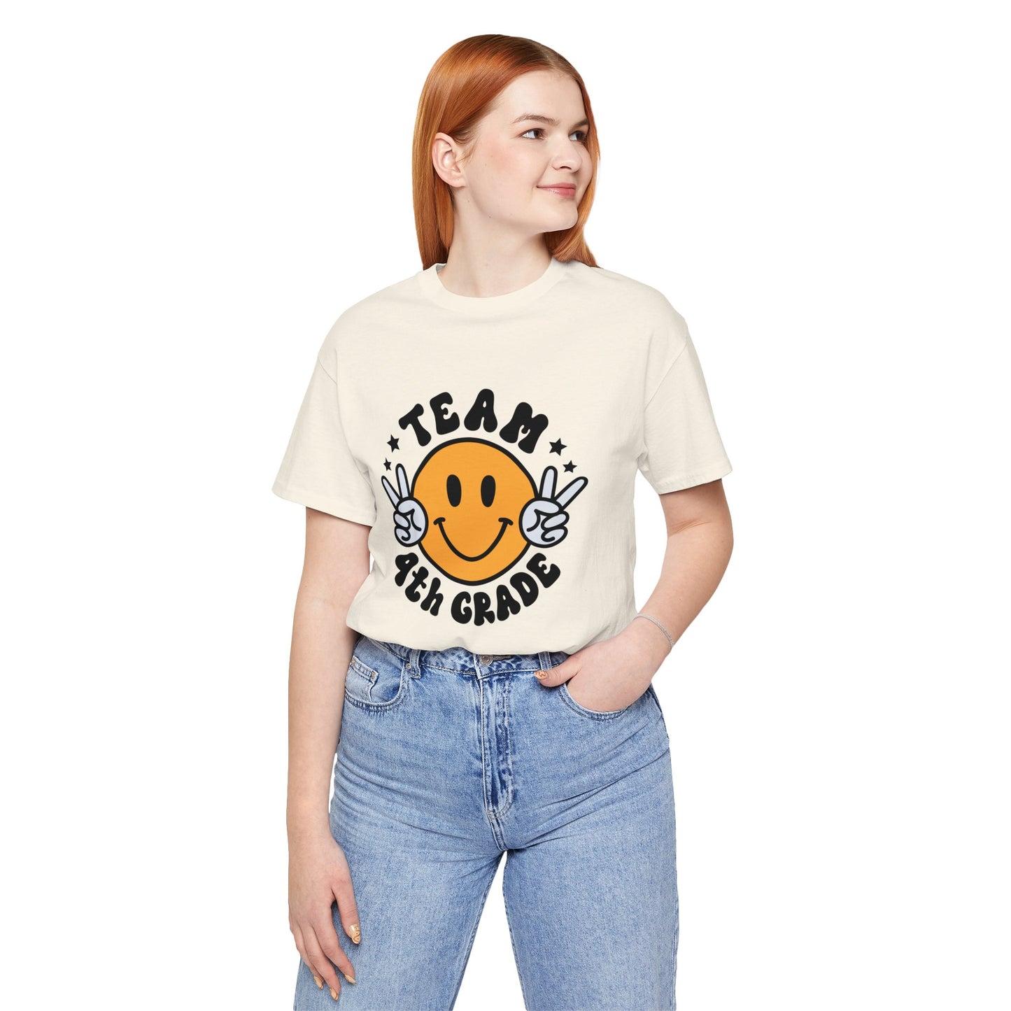 Fourth Grade Team Smiley Short Sleeve Tee