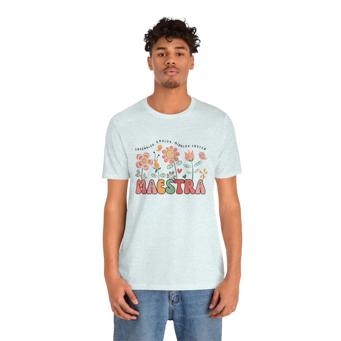 Spanish Teacher - Maestra Flowers Short Sleeve Tee