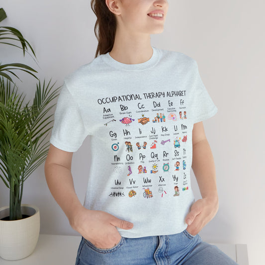 Occupational Therapy Alphabet Short Sleeve Tee