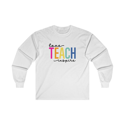 Love, Teach, Inspire (Color) Long Sleeve Tee