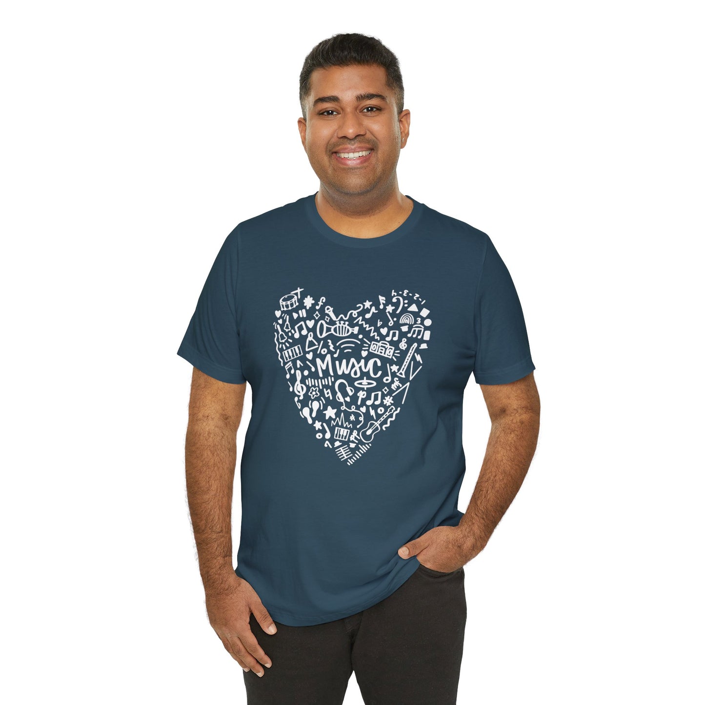 Music Teacher - Heart Short Sleeve Tee