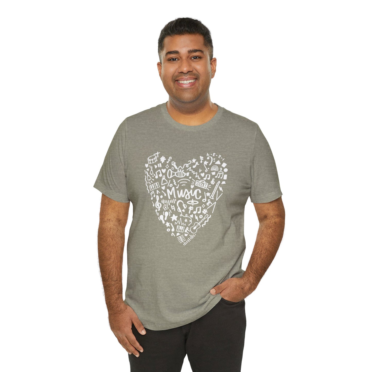 Music Teacher - Heart Short Sleeve Tee