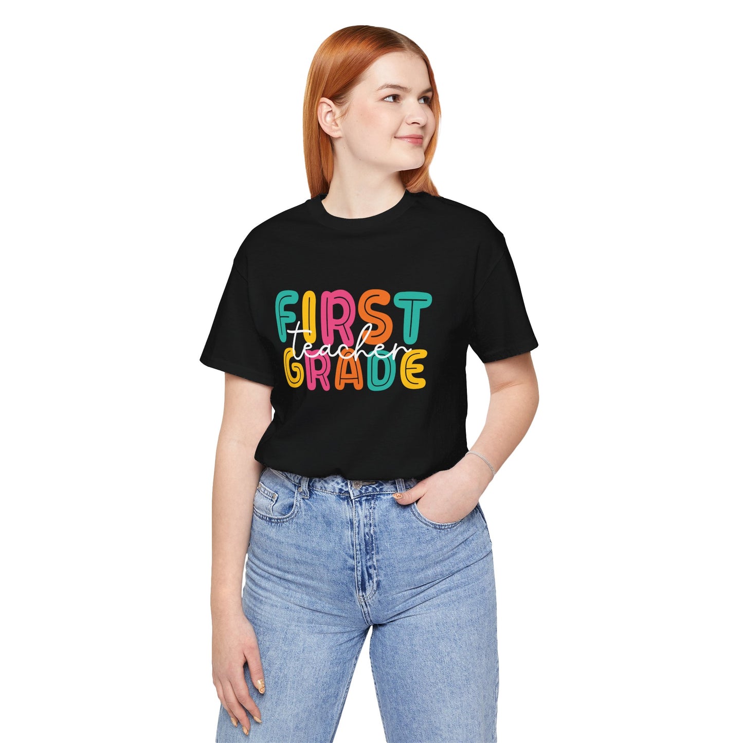 First Grade Teacher Bubble Short Sleeve Tee