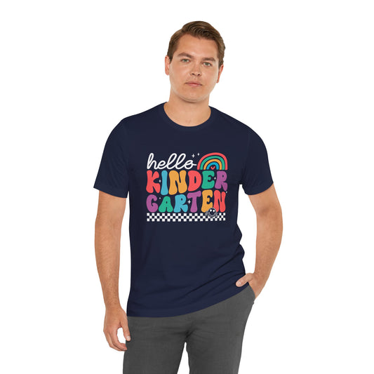 Kindergarten Hello Rainbow Short Sleeve Tee