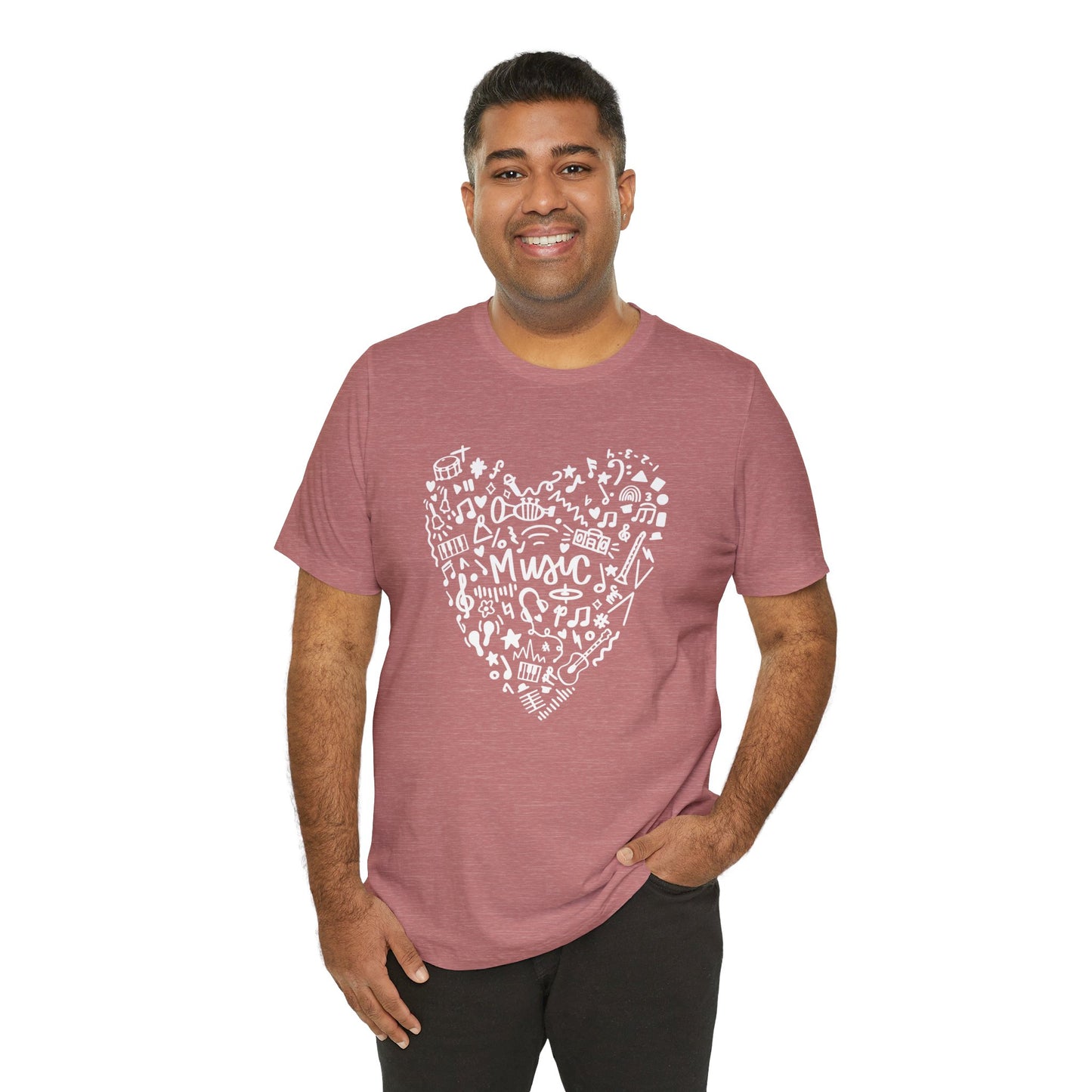 Music Teacher - Heart Short Sleeve Tee