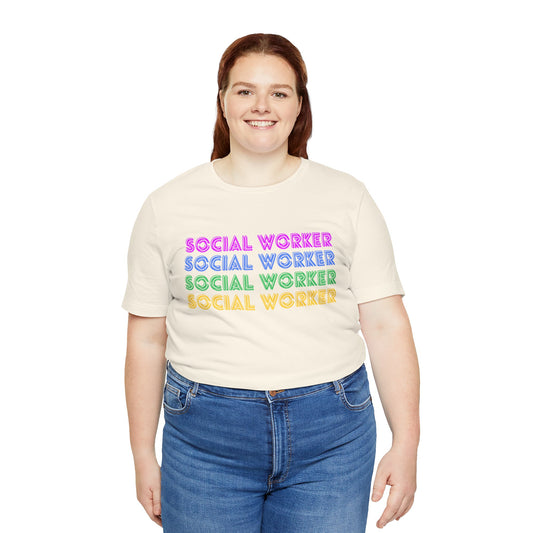 Social Worker Stacked Short Sleeve Tee