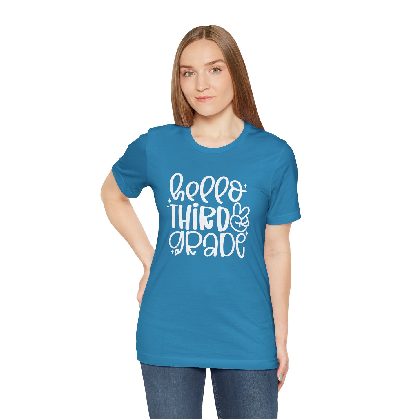 Third Grade Hello Peace Short Sleeve Tee