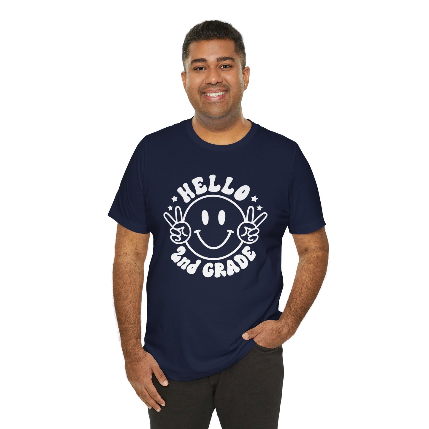 Second Grade Hello Smiley Short Sleeve Tee