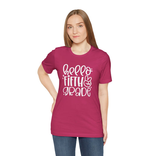 Fifth Grade Hello Peace Short Sleeve Tee