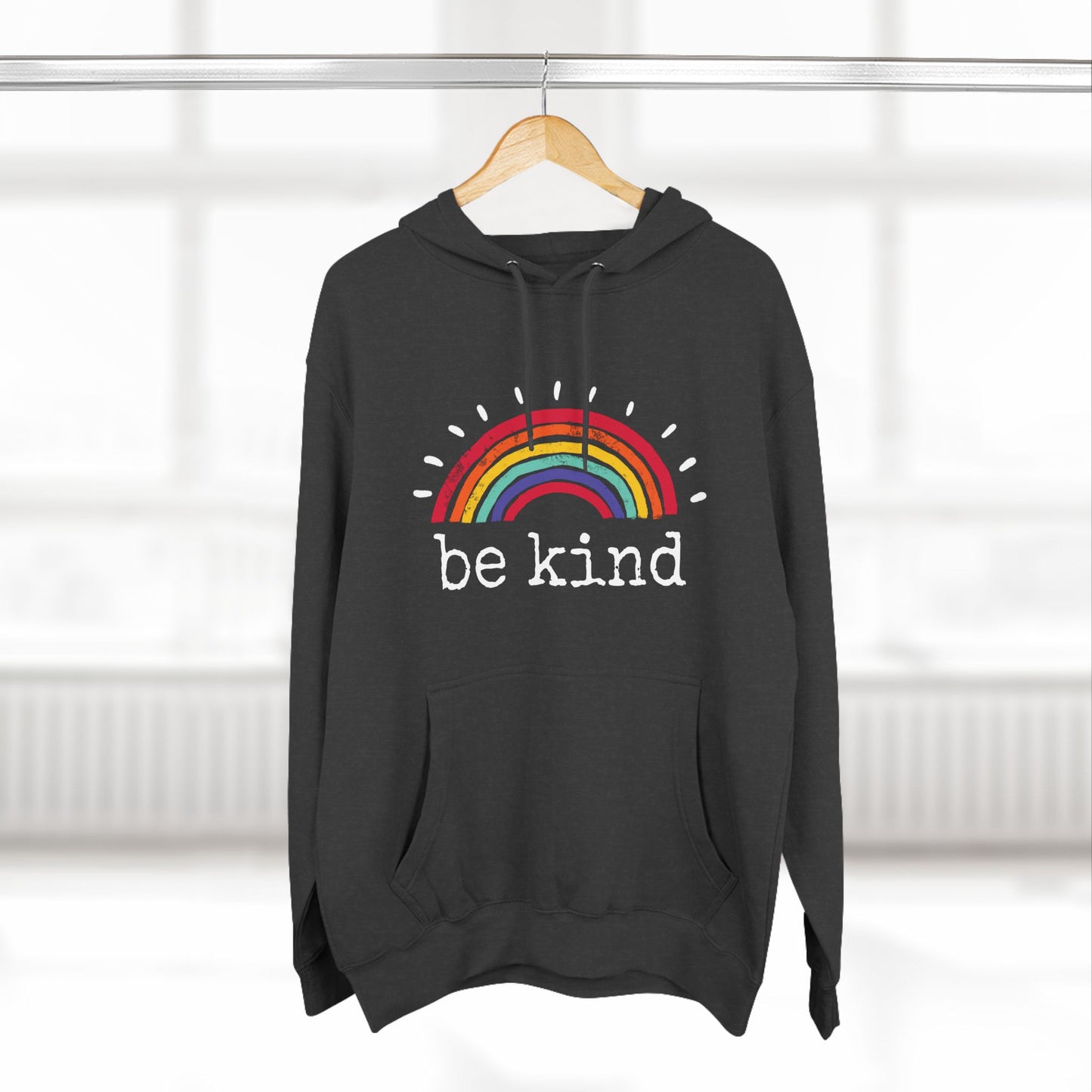 Be Kind (Bright) Rainbow Hoodie