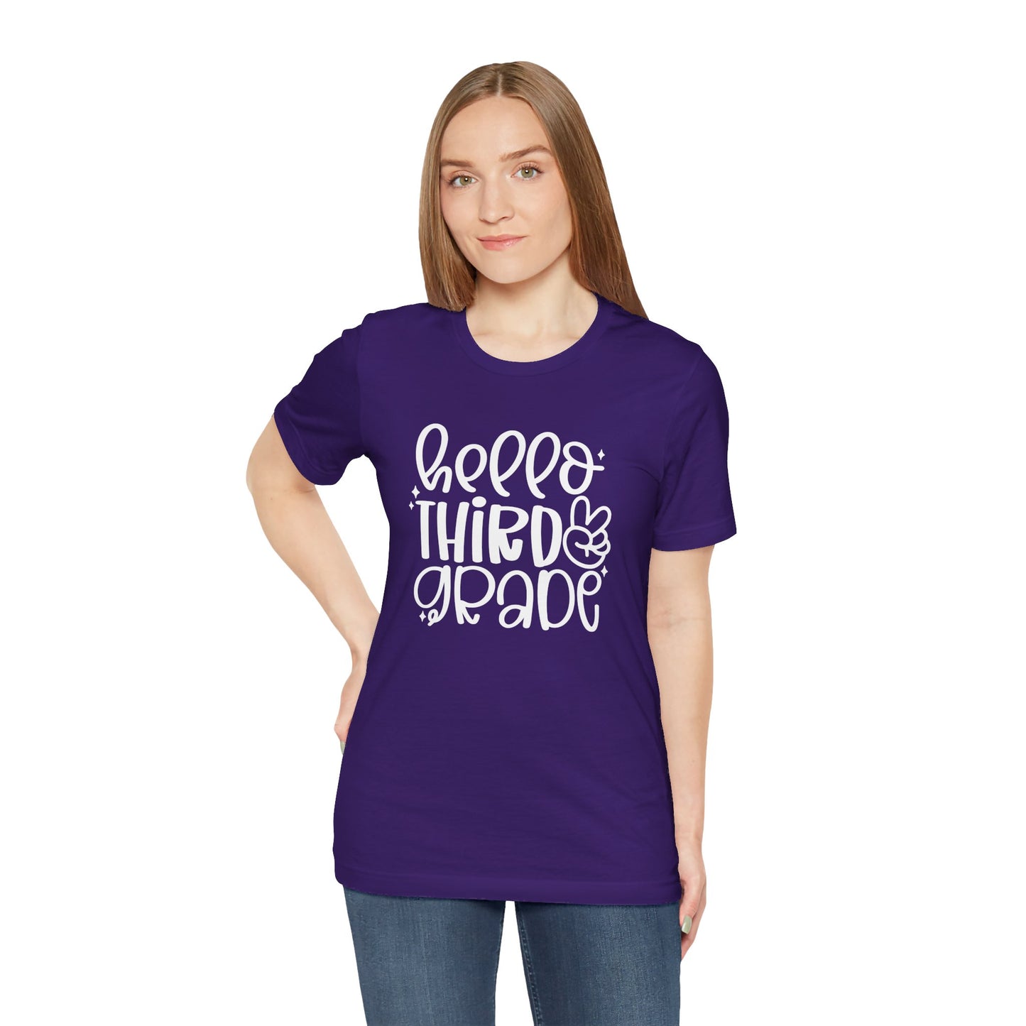 Third Grade Hello Peace Short Sleeve Tee