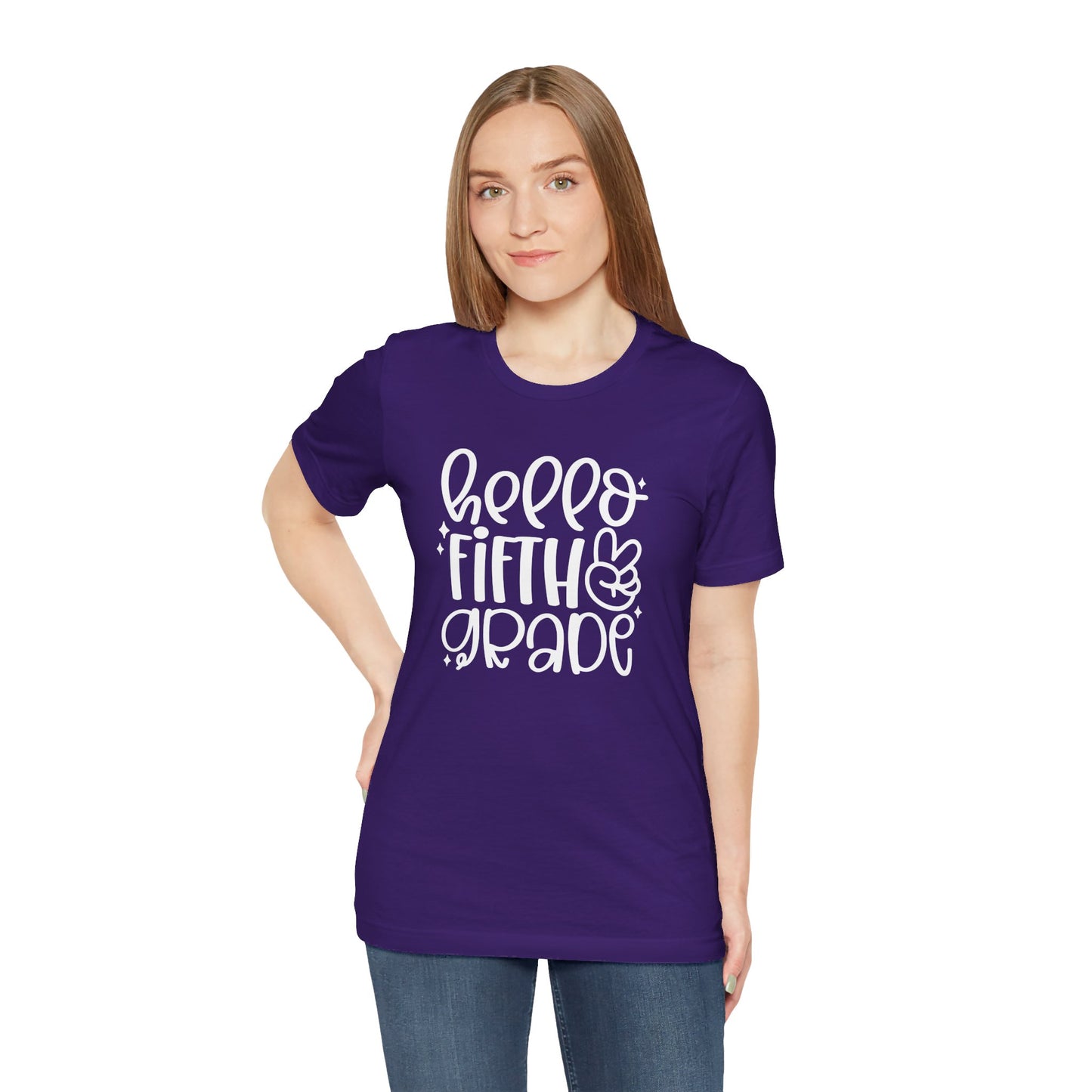 Fifth Grade Hello Peace Short Sleeve Tee