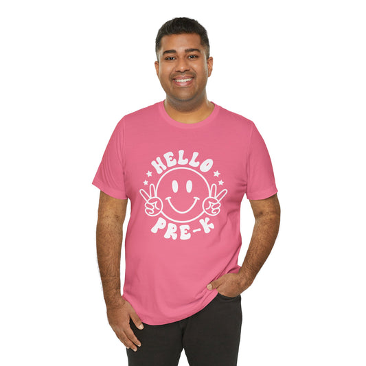 Pre-K Hello Smiley Short Sleeve Tee