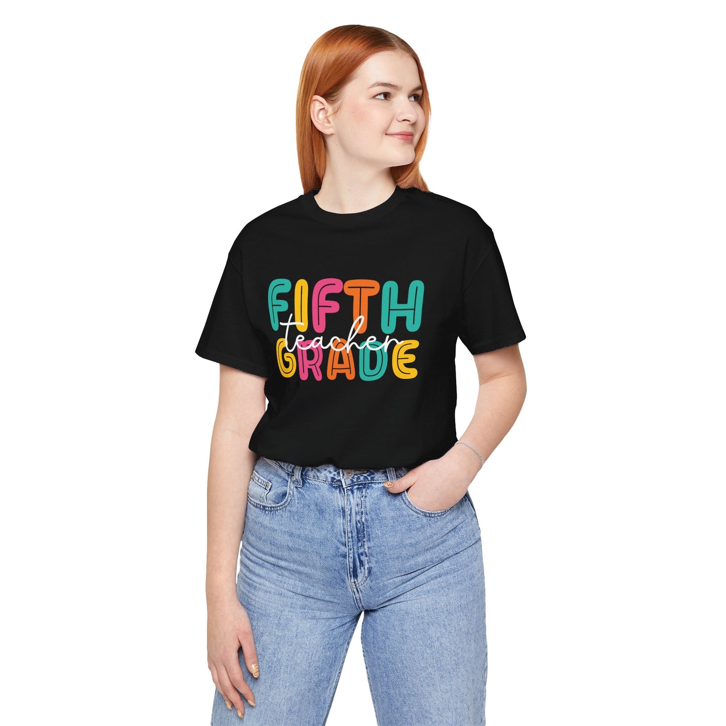 Fifth Grade Teacher Bubble Short Sleeve Tee