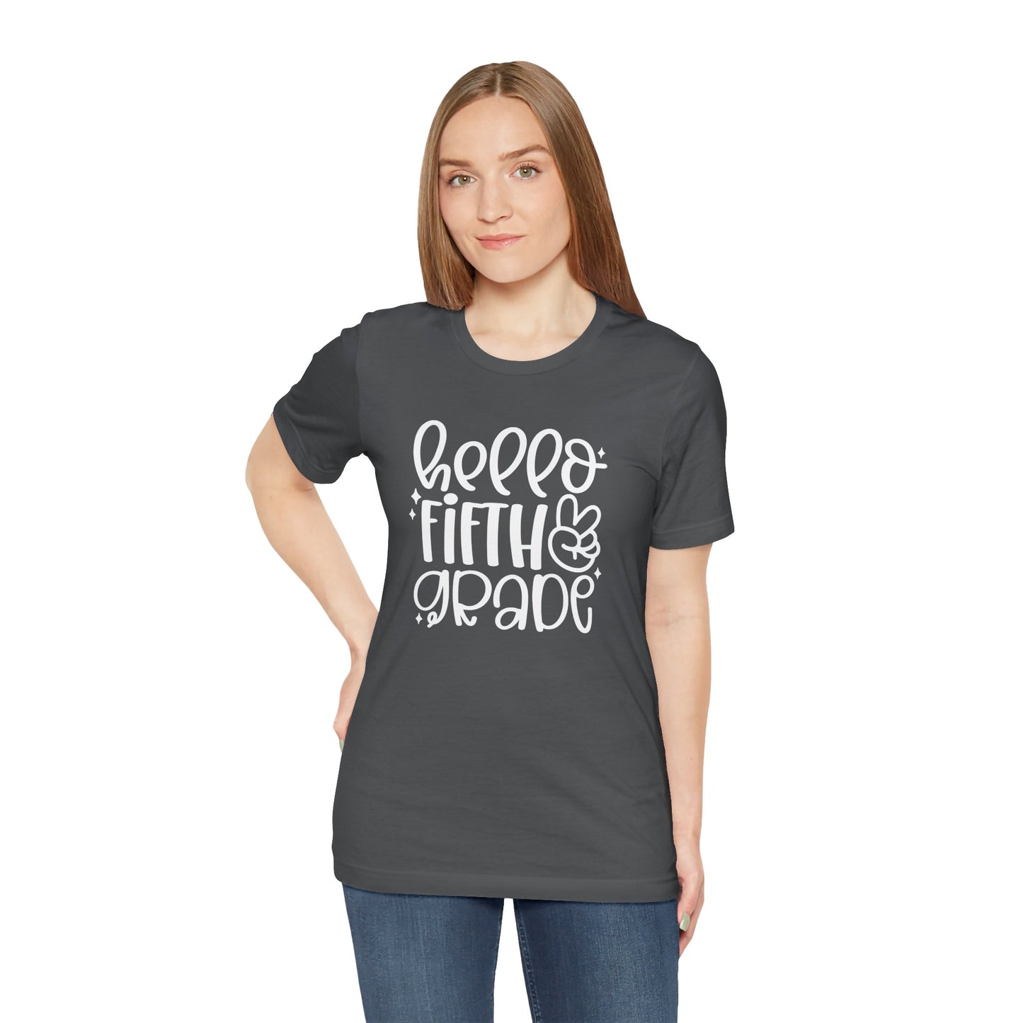 Fifth Grade Hello Peace Short Sleeve Tee