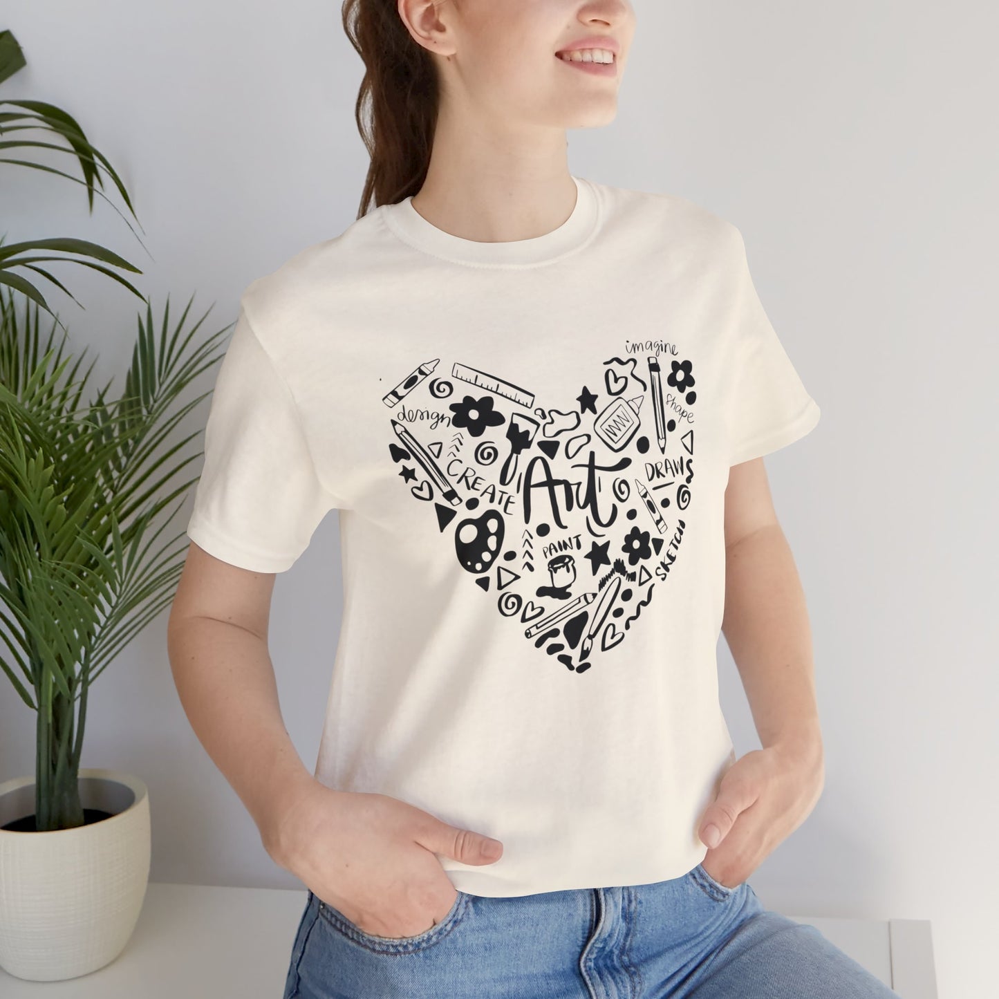 Art Teacher - Heart Short Sleeve Tee