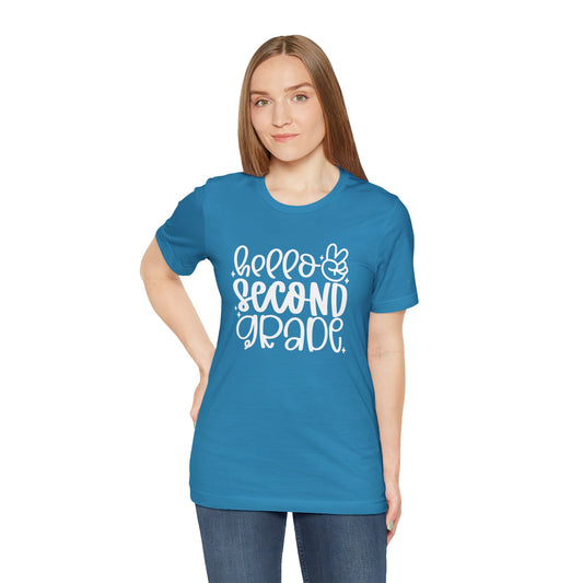 Second Grade Hello Peace Short Sleeve Tee