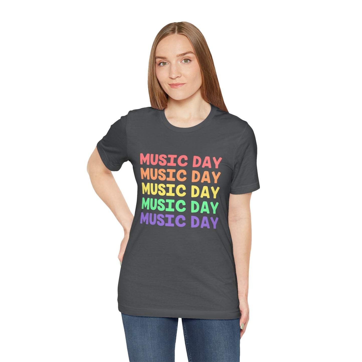 Music Day Stacked Short Sleeve Tee