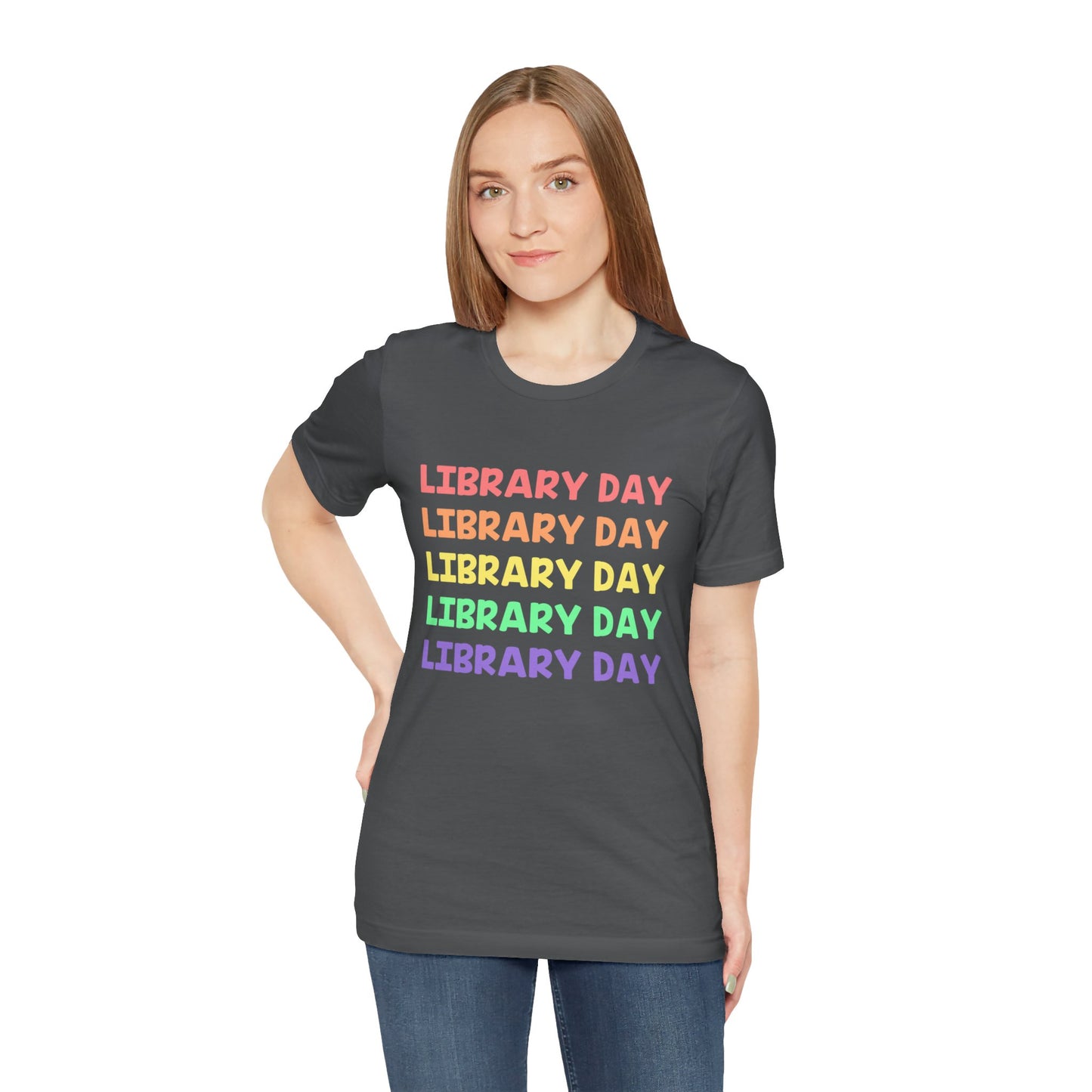 Library Day Stacked Short Sleeve Tee