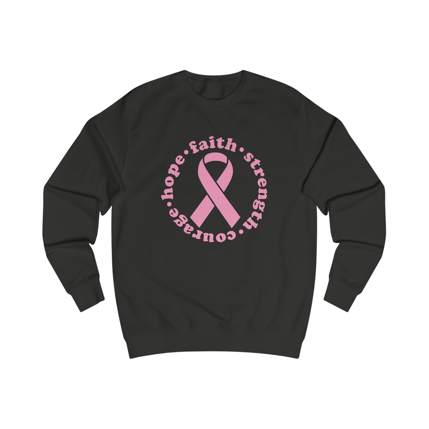 Hope, Faith, Strength, Courage Cancer Ribbon Sweatshirt