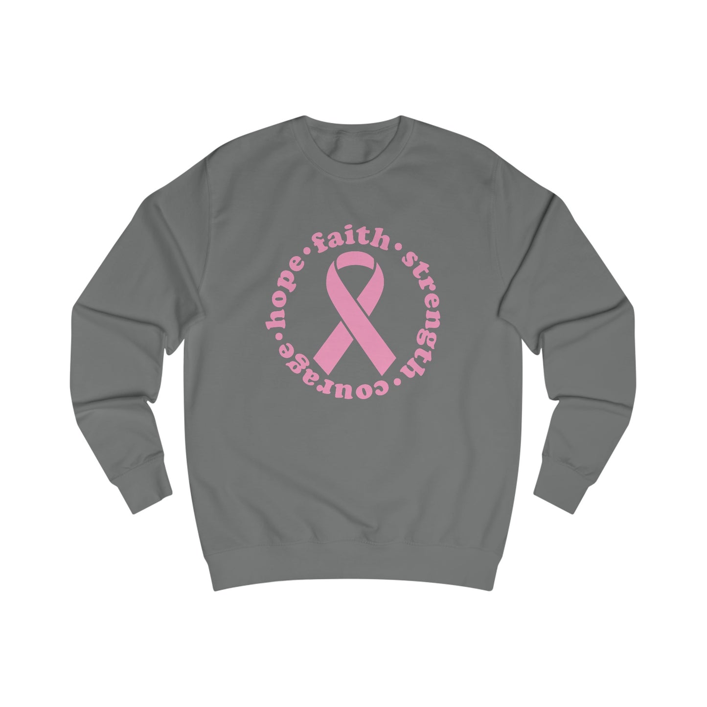 Hope, Faith, Strength, Courage Cancer Ribbon Sweatshirt