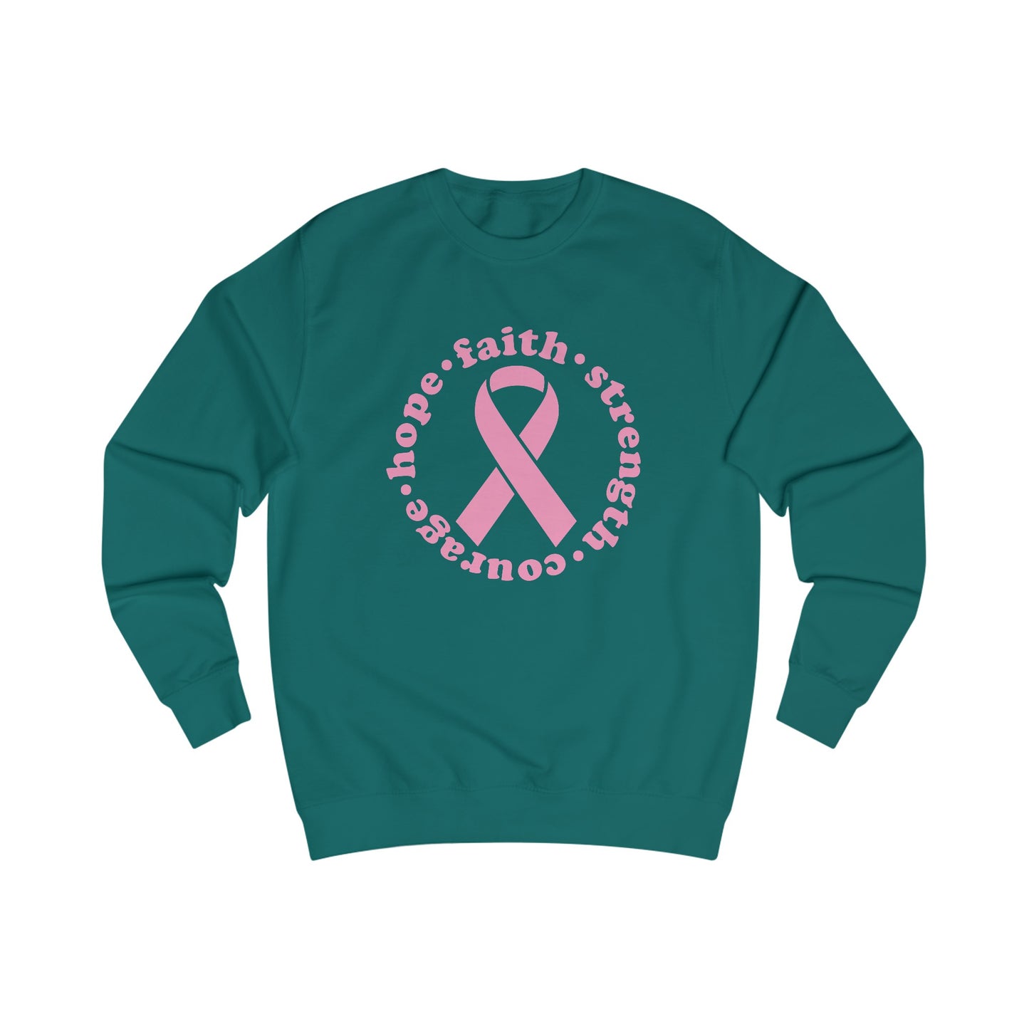 Hope, Faith, Strength, Courage Cancer Ribbon Sweatshirt