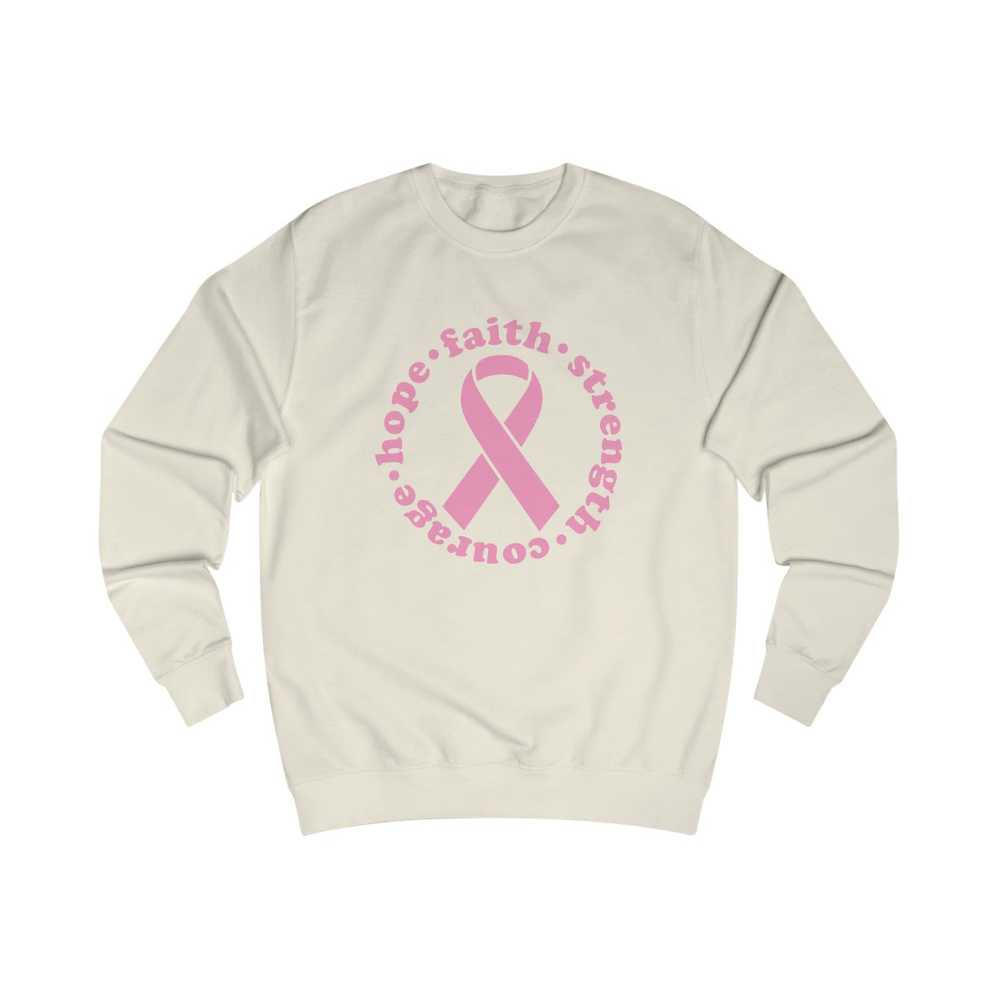 Hope, Faith, Strength, Courage Cancer Ribbon Sweatshirt