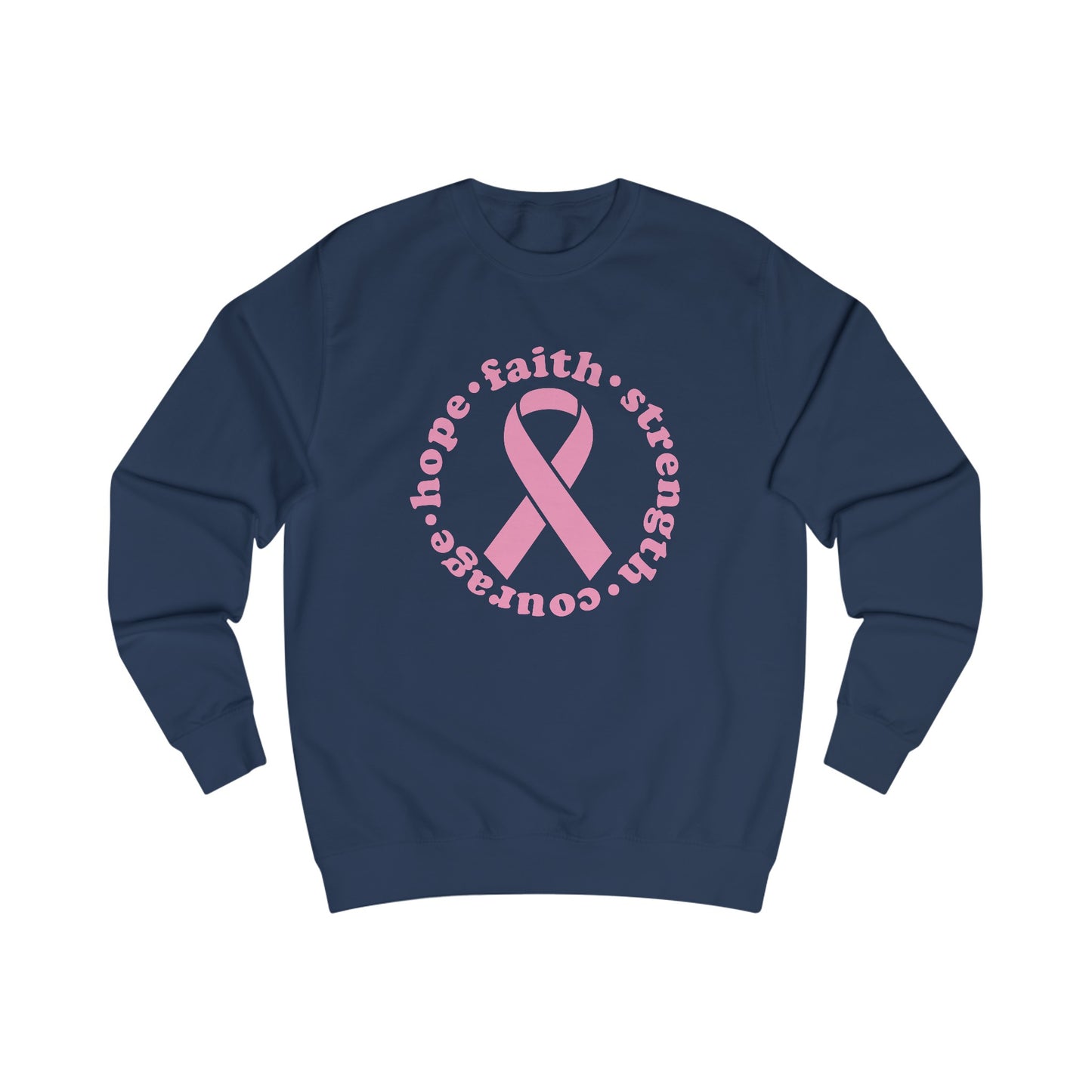 Hope, Faith, Strength, Courage Cancer Ribbon Sweatshirt