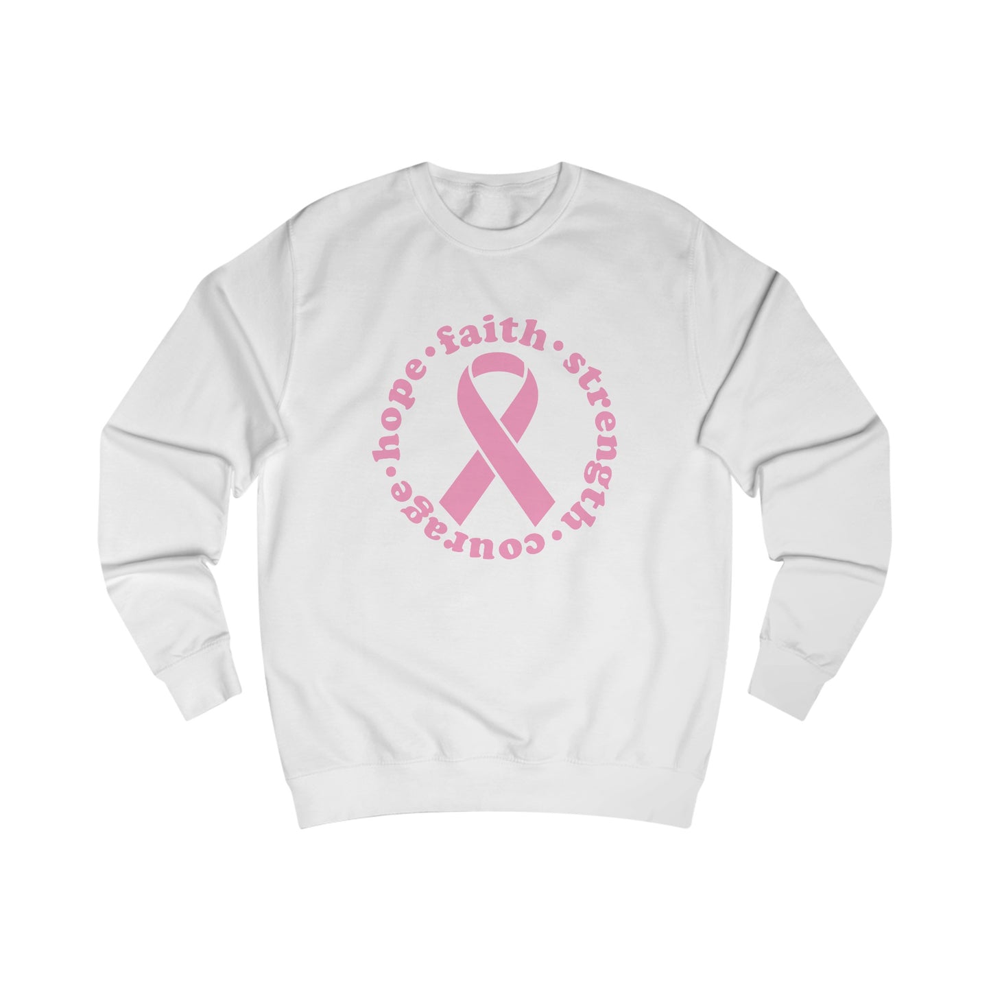 Hope, Faith, Strength, Courage Cancer Ribbon Sweatshirt