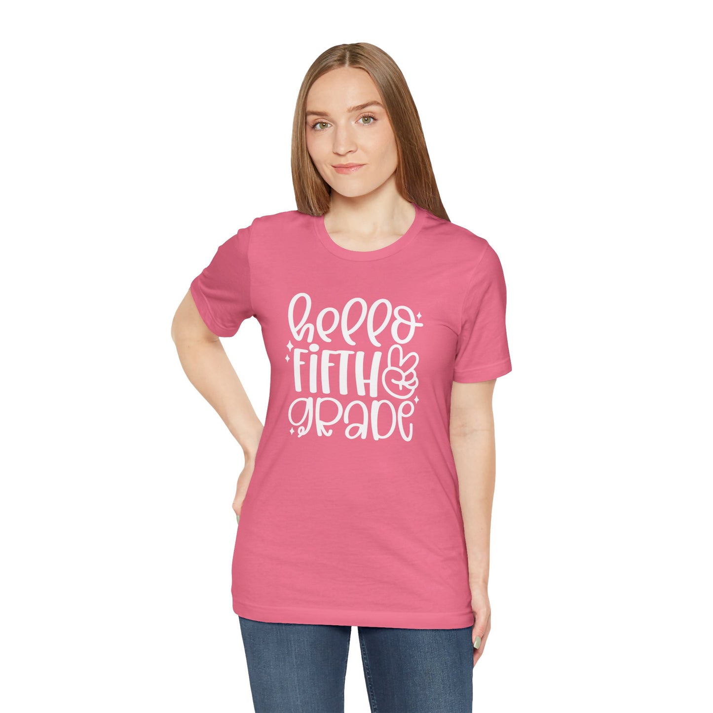 Fifth Grade Hello Peace Short Sleeve Tee